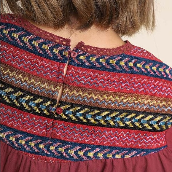 🆕Umgee Fall 2019 Aztec Embroidered Detailed Dress - Picture 2 of 7